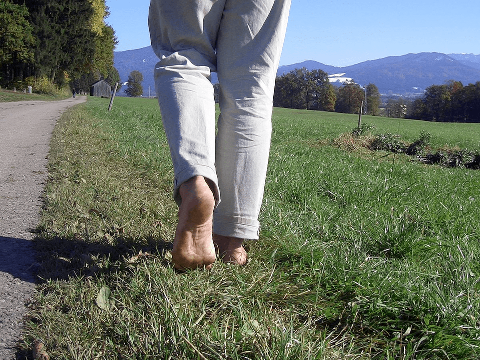andar descalço é bom para a potência