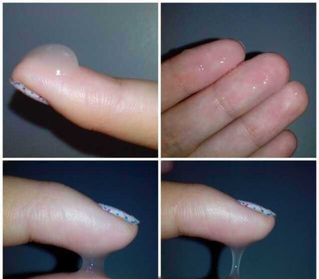 fluido pré-seminal de um homem durante a excitação